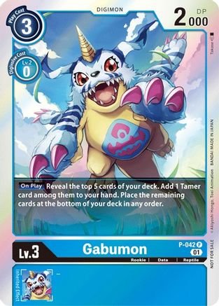 Gabumon (P-042) - Digimon Promotion Cards Foil - Premium Digimon Single from Bandai - Just $0.26! Shop now at Game Crave Tournament Store