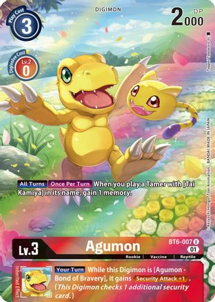 Agumon (Alternate Art) (BT6-007) - Double Diamond Foil - Premium Digimon Single from Bandai - Just $0.97! Shop now at Game Crave Tournament Store