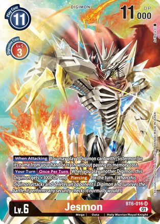 Jesmon (Alternate Art) (BT6-016) - Double Diamond Foil - Premium Digimon Single from Bandai - Just $0.55! Shop now at Game Crave Tournament Store