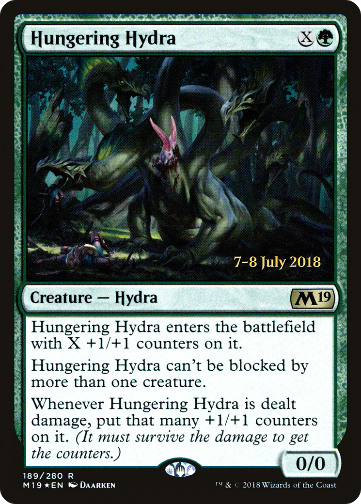 Hungering Hydra (PM19-189S) - Core Set 2019 Promos Foil - Premium MTG Single from Wizards of the Coast - Just $1.48! Shop now at Game Crave Tournament Store
