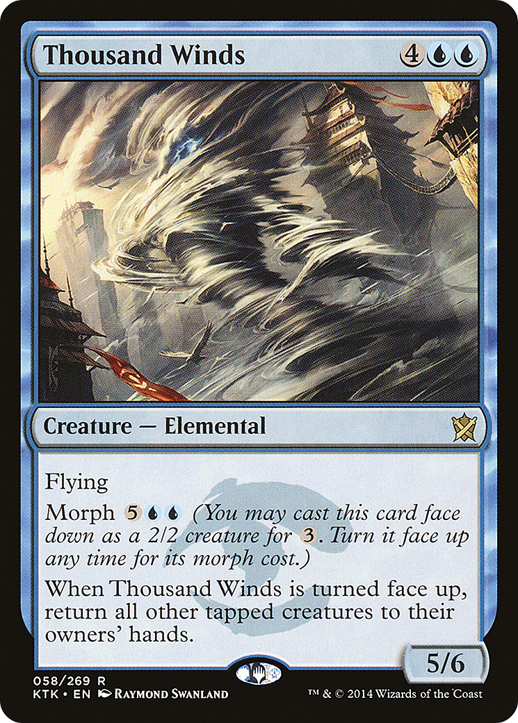 Thousand Winds (KTK-058) - Khans of Tarkir - Premium MTG Single from Wizards of the Coast - Just $0.08! Shop now at Game Crave Tournament Store