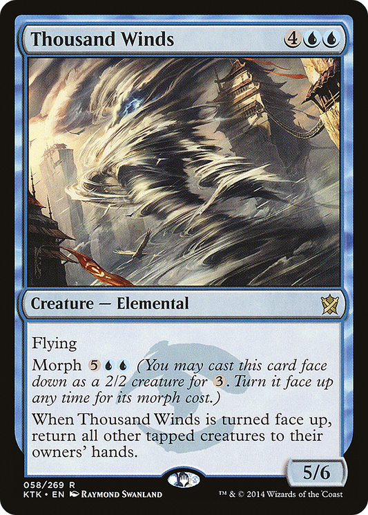 Thousand Winds (KTK-058) - Khans of Tarkir - Premium MTG Single from Wizards of the Coast - Just $0.08! Shop now at Game Crave Tournament Store