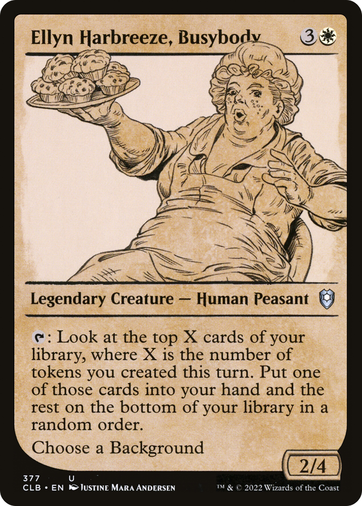 Ellyn Harbreeze, Busybody (CLB-377) - Commander Legends: Battle for Baldur's Gate: (Showcase) Foil - Premium MTG Single from Wizards of the Coast - Just $0.08! Shop now at Game Crave Tournament Store