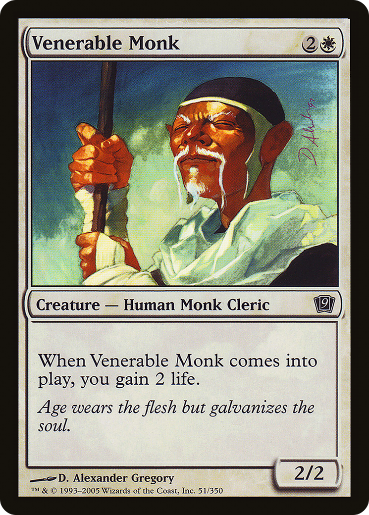 Venerable Monk (9ED-51★) - Ninth Edition Foil - Premium MTG Single from Wizards of the Coast - Just $0.08! Shop now at Game Crave Tournament Store