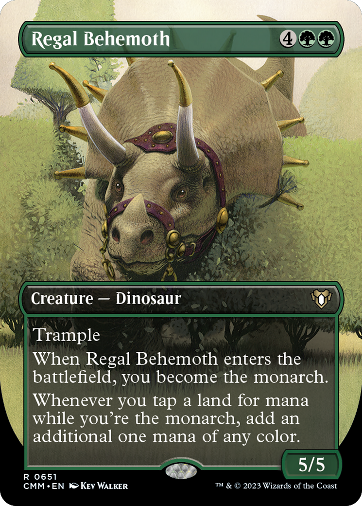 Regal Behemoth (CMM-651) - Commander Masters (Borderless) Foil - Premium MTG Single from Wizards of the Coast - Just $0.37! Shop now at Game Crave Tournament Store