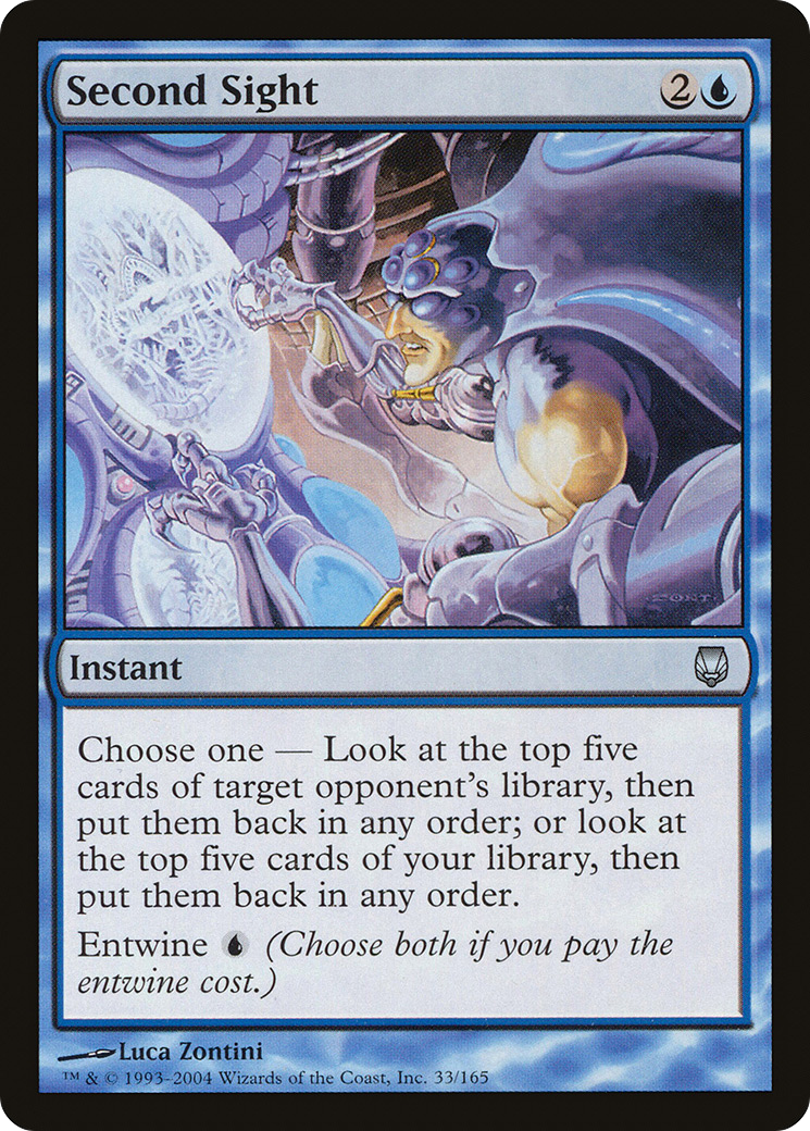 Second Sight (DST-033) - Darksteel - Premium MTG Single from Wizards of the Coast - Just $0.23! Shop now at Game Crave Tournament Store