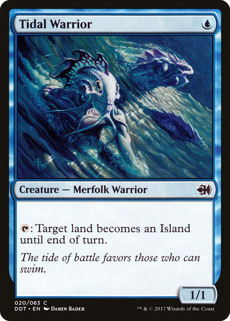 Tidal Warrior (DDT-020) - Duel Decks: Merfolk vs. Goblins - Premium MTG Single from Wizards of the Coast - Just $0.25! Shop now at Game Crave Tournament Store