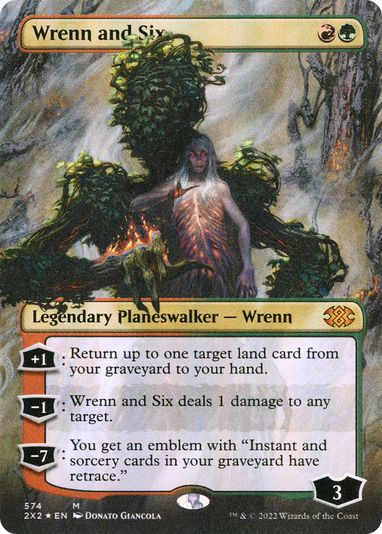 Wrenn and Six (2X2-574) - Double Masters 2022 (Borderless) Foil - Premium MTG Single from Wizards of the Coast - Just $33.41! Shop now at Game Crave Tournament Store