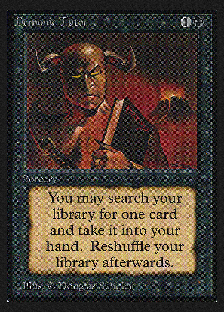 Demonic Tutor (CED-105) - Collectors' Edition - Premium MTG Single from Wizards of the Coast - Just $70.82! Shop now at Game Crave Tournament Store