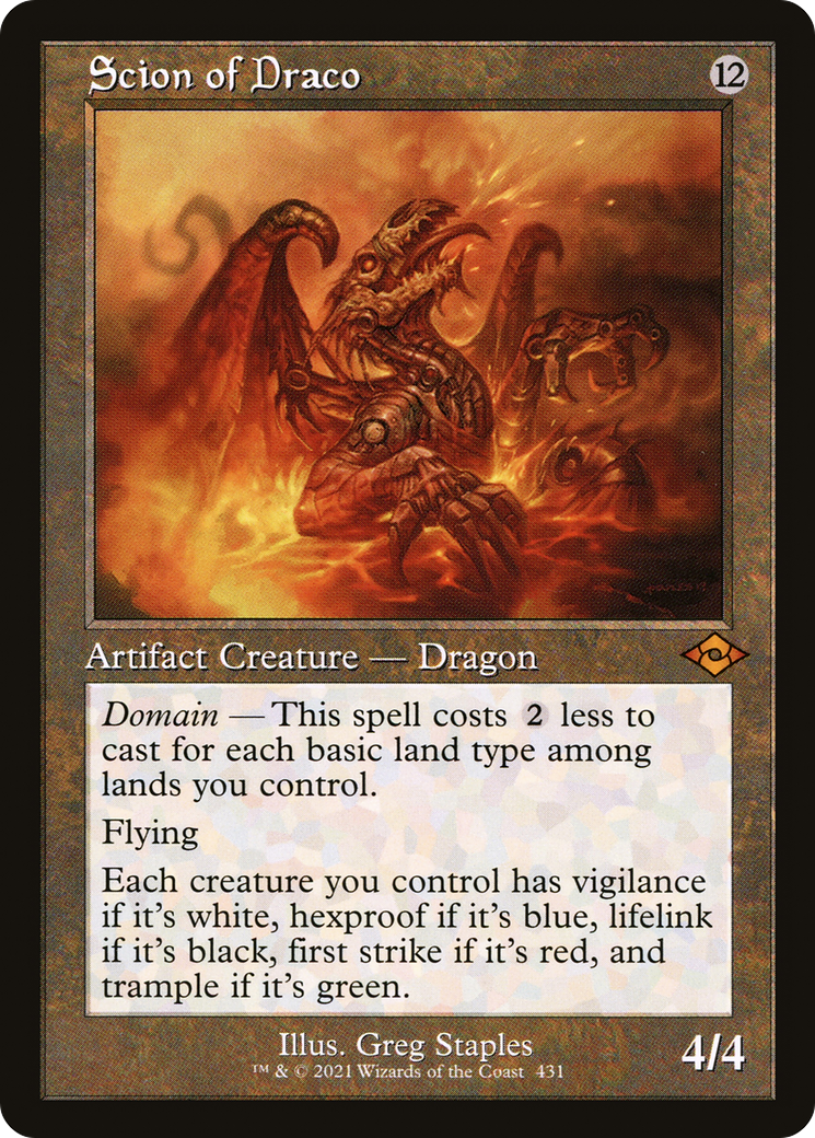 Scion of Draco (MH2-431) - Modern Horizons 2 Foil - Premium MTG Single from Wizards of the Coast - Just $5.29! Shop now at Game Crave Tournament Store