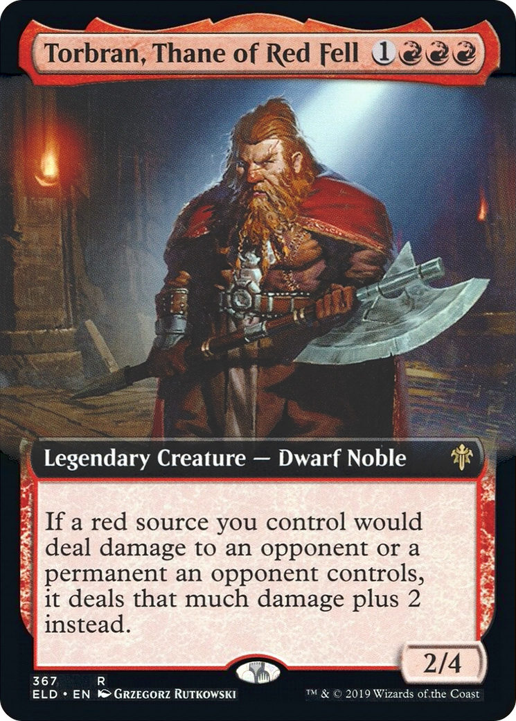 Torbran, Thane of Red Fell (ELD-367) - Throne of Eldraine: (Extended Art) - Premium MTG Single from Wizards of the Coast - Just $4! Shop now at Game Crave Tournament Store