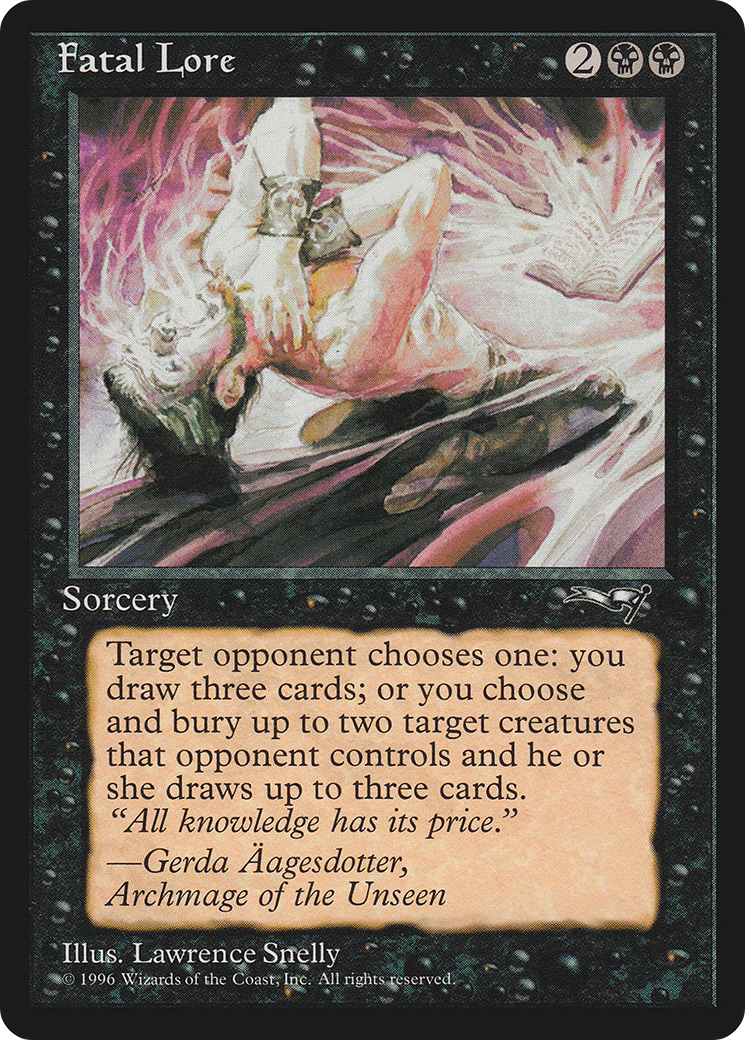 Fatal Lore (ALL-048) - Alliances - Premium MTG Single from Wizards of the Coast - Just $0.15! Shop now at Game Crave Tournament Store