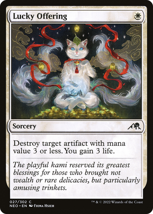 Lucky Offering (NEO-027) - Kamigawa: Neon Dynasty - Premium MTG Single from Wizards of the Coast - Just $0.25! Shop now at Game Crave Tournament Store