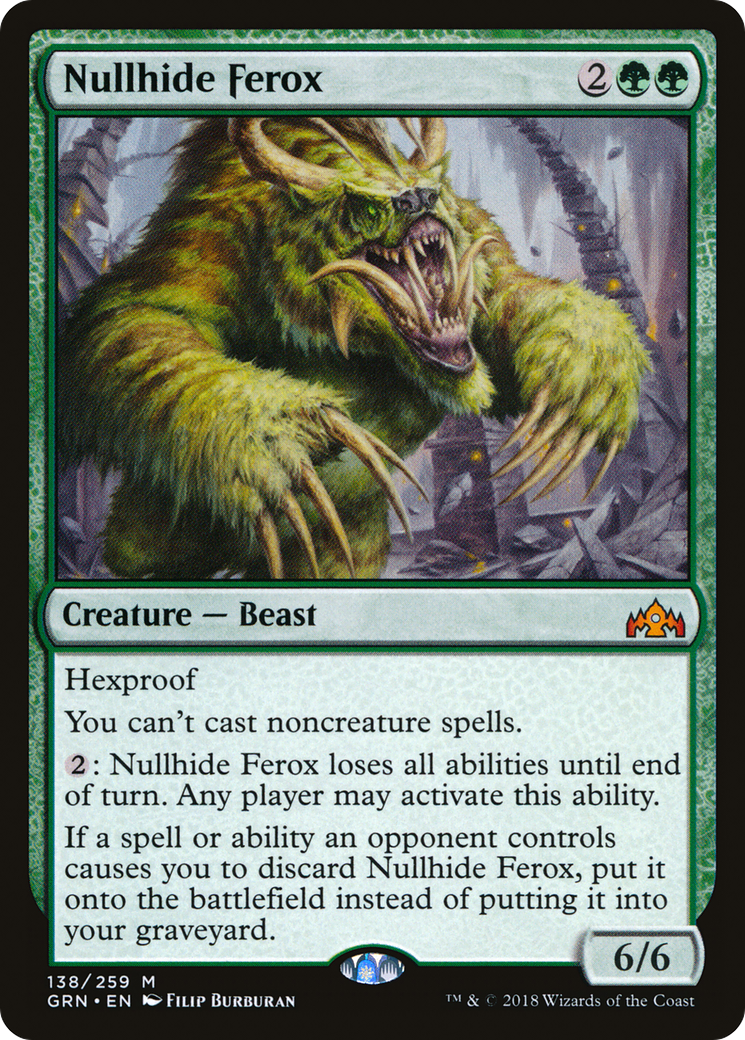 Nullhide Ferox (GRN-138) - Guilds of Ravnica Foil - Premium MTG Single from Wizards of the Coast - Just $0.13! Shop now at Game Crave Tournament Store