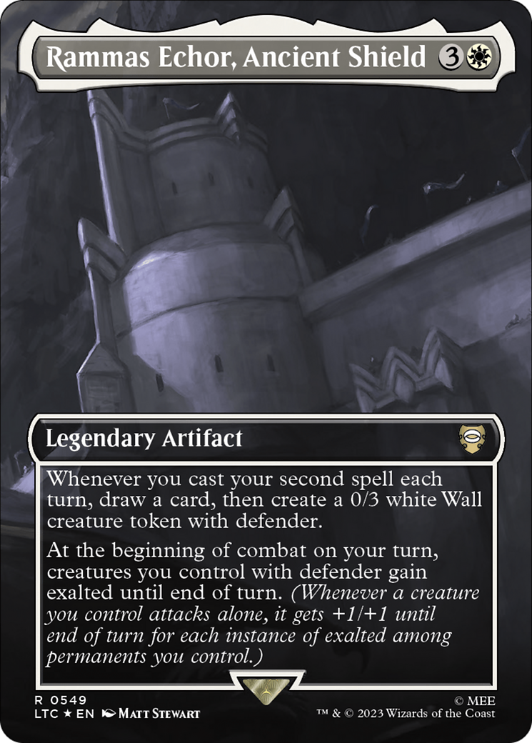 Rammas Echor, Ancient Shield (LTC-549) - Tales of Middle-earth Commander (Borderless) Foil - Premium MTG Single from Wizards of the Coast - Just $6.24! Shop now at Game Crave Tournament Store