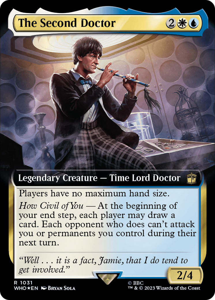 The Second Doctor (WHO-1031) - Doctor Who: (Extended Art) Foil - Premium MTG Single from Wizards of the Coast - Just $0.96! Shop now at Game Crave Tournament Store