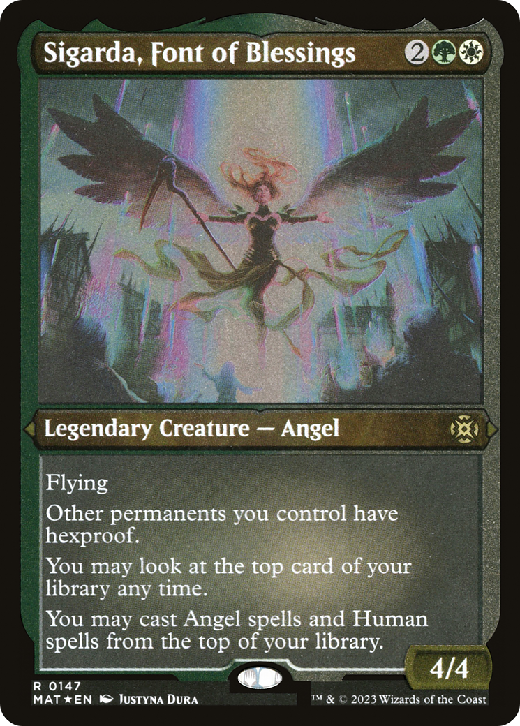Sigarda, Font of Blessings (MAT-147) - March of the Machine: The Aftermath Etched Foil - Premium MTG Single from Wizards of the Coast - Just $0.53! Shop now at Game Crave Tournament Store
