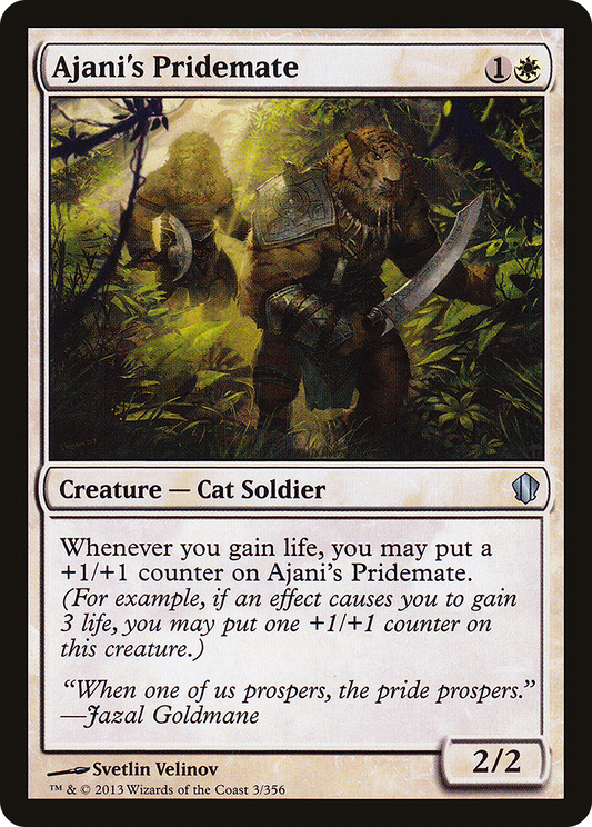 Ajani's Pridemate (C13-003) - Commander 2013 - Premium MTG Single from Wizards of the Coast - Just $0.08! Shop now at Game Crave Tournament Store