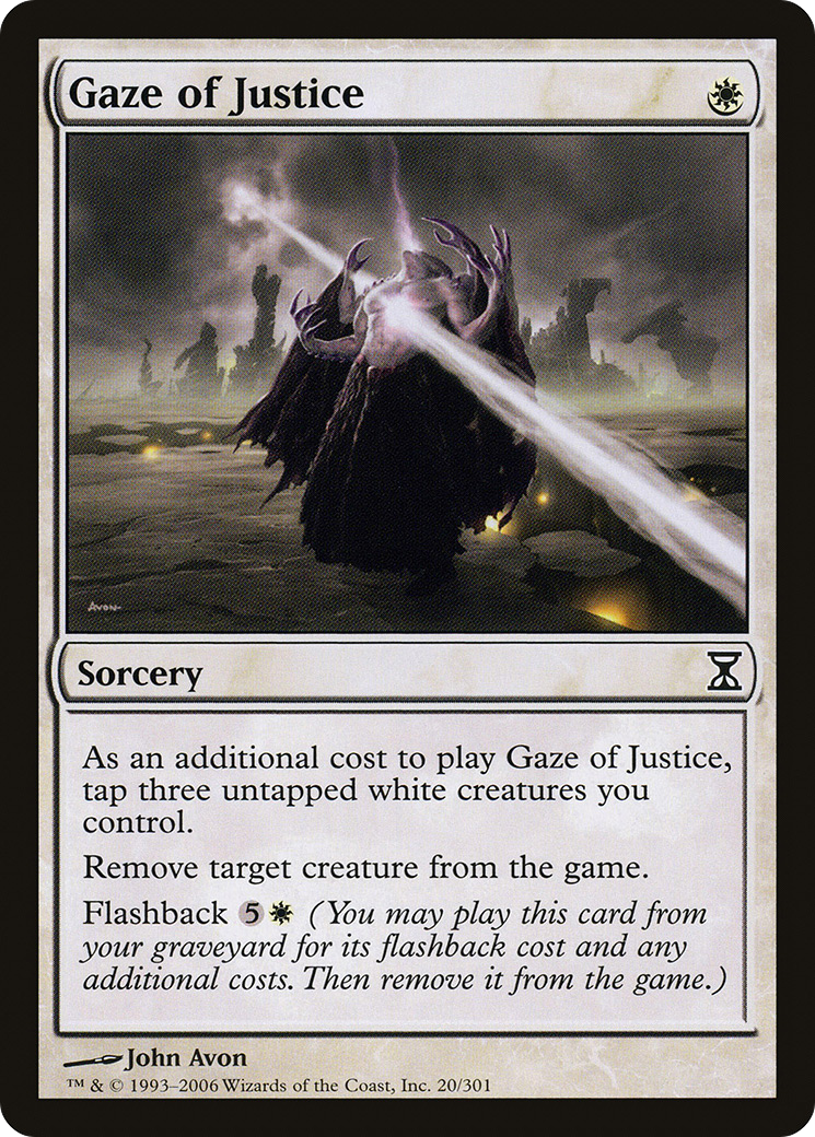 Gaze of Justice (TSP-020) - Time Spiral Foil - Premium MTG Single from Wizards of the Coast - Just $1.14! Shop now at Game Crave Tournament Store