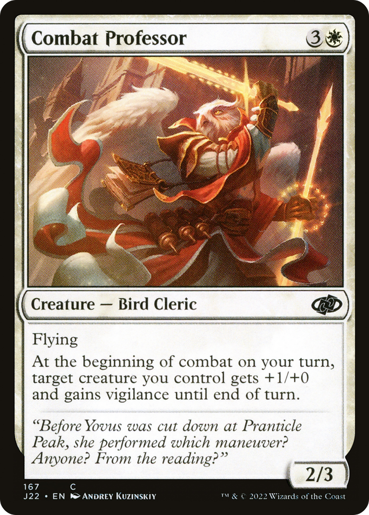 Combat Professor (J22-167) - Jumpstart 2022 - Premium MTG Single from Wizards of the Coast - Just $0.08! Shop now at Game Crave Tournament Store
