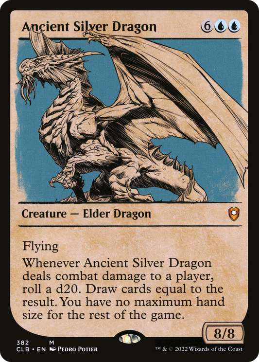 Ancient Silver Dragon (CLB-382) - Commander Legends: Battle for Baldur's Gate: (Showcase) - Premium MTG Single from Wizards of the Coast - Just $10.28! Shop now at Game Crave Tournament Store