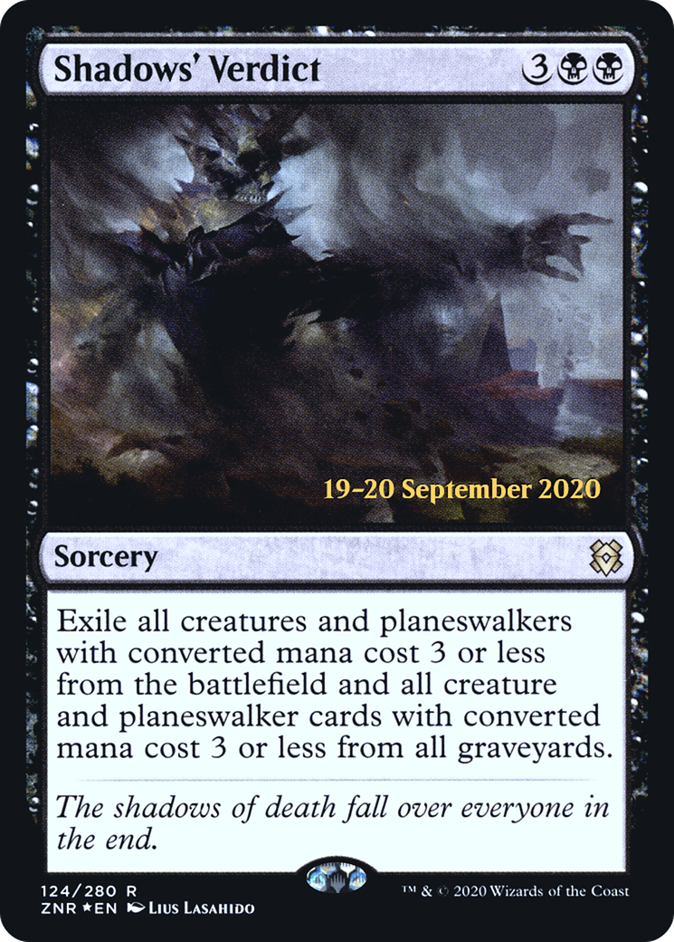Shadows' Verdict (PZNR-124S) - Zendikar Rising Promos Foil - Premium MTG Single from Wizards of the Coast - Just $0.09! Shop now at Game Crave Tournament Store