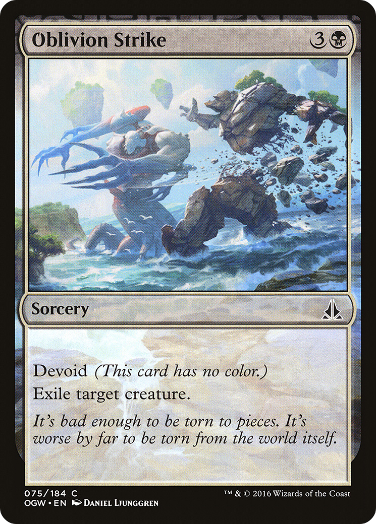 Oblivion Strike (OGW-075) - Oath of the Gatewatch: (devoid) - Premium MTG Single from Wizards of the Coast - Just $0.08! Shop now at Game Crave Tournament Store