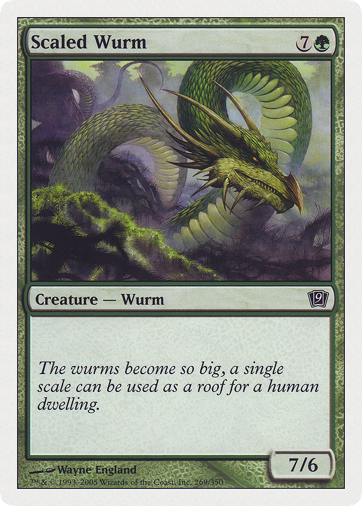 Scaled Wurm (9ED-269) - Ninth Edition - Premium MTG Single from Wizards of the Coast - Just $0.08! Shop now at Game Crave Tournament Store