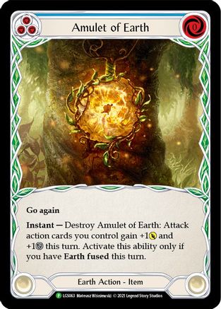 Amulet of Earth (LGS063) - Flesh and Blood: Promo Cards Cold Foil - Premium Flesh And Blood Single from Legend Story Studios - Just $4.34! Shop now at Game Crave Tournament Store