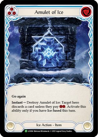 Amulet of Ice (LGS064) - Flesh and Blood: Promo Cards Cold Foil - Premium Flesh And Blood Single from Legend Story Studios - Just $2.63! Shop now at Game Crave Tournament Store