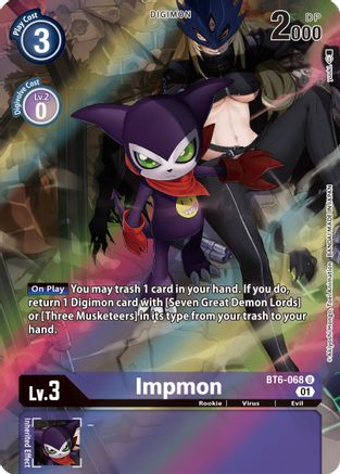Impmon (Alternate Art) (BT6-068) - Double Diamond Foil - Premium Digimon Single from Bandai - Just $2.31! Shop now at Game Crave Tournament Store
