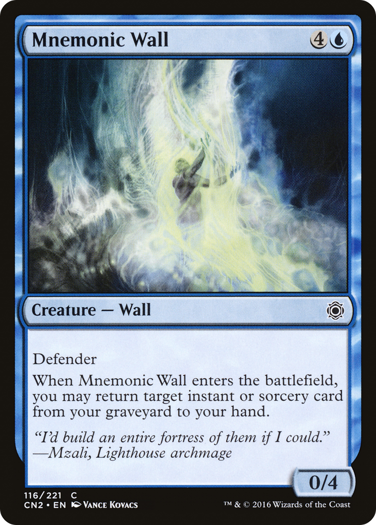 Mnemonic Wall (CN2-116) - Conspiracy: Take the Crown - Premium MTG Single from Wizards of the Coast - Just $0.25! Shop now at Game Crave Tournament Store
