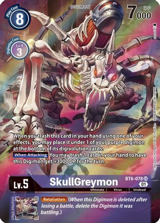 SkullGreymon (Alternate Art) (BT6-078) - Double Diamond Foil - Premium Digimon Single from Bandai - Just $0.55! Shop now at Game Crave Tournament Store
