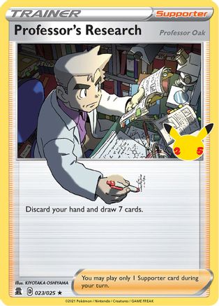 Professor's Research (Professor Oak) 23/25 - Celebrations Holofoil - Premium Pokemon Single from Nintendo - Just $0.50! Shop now at Game Crave Tournament Store