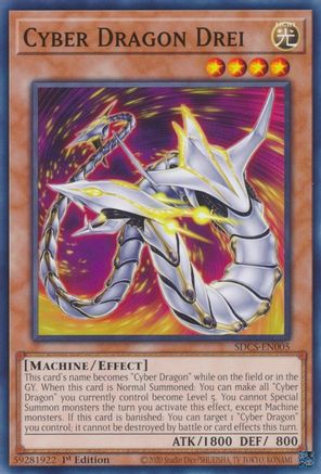 Cyber Dragon Drei (SDCS-EN005) - Structure Deck: Cyber Strike Unlimited - Premium Yugioh Single from Konami - Just $0.25! Shop now at Game Crave Tournament Store