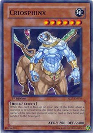 Criosphinx (SD7-EN010) - Structure Deck: Invincible Fortress 1st Edition - Premium Yugioh Single from Konami - Just $0.21! Shop now at Game Crave Tournament Store
