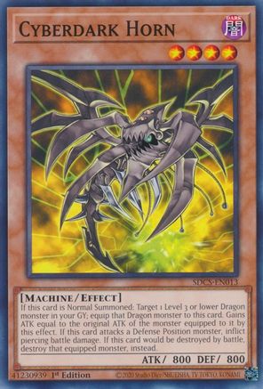 Cyberdark Horn (SDCS-EN013) - Structure Deck: Cyber Strike 1st Edition - Premium Yugioh Single from Konami - Just $0.25! Shop now at Game Crave Tournament Store