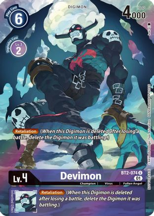 Devimon (1-Year Anniversary Box Topper) (BT2-074) - Release Special Booster Foil - Premium Digimon Single from Bandai - Just $1.34! Shop now at Game Crave Tournament Store