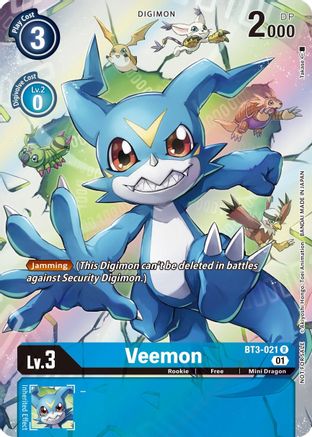 Veemon (1-Year Anniversary Box Topper) (BT3-021) - Release Special Booster Foil - Premium Digimon Single from Bandai - Just $4.17! Shop now at Game Crave Tournament Store