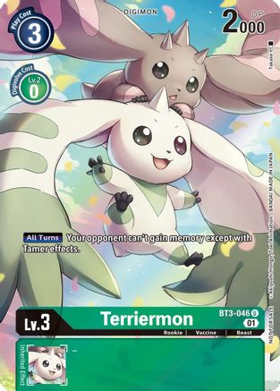 Terriermon (1-Year Anniversary Box Topper) (BT3-046) - Release Special Booster Foil - Premium Digimon Single from Bandai - Just $1.27! Shop now at Game Crave Tournament Store