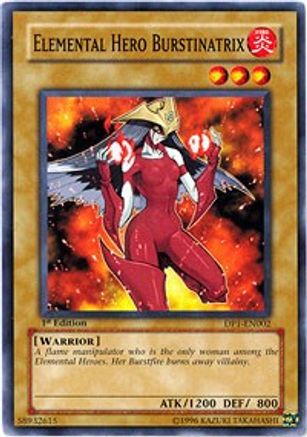 Elemental Hero Burstinatrix (DP1-EN002) - Duelist Pack 1: Jaden Yuki 1st Edition - Premium Yugioh Single from Konami - Just $0.32! Shop now at Game Crave Tournament Store