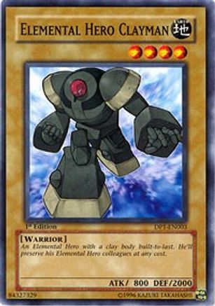 Elemental Hero Clayman (DP1-EN003) - Duelist Pack 1: Jaden Yuki Unlimited - Premium Yugioh Single from Konami - Just $0.29! Shop now at Game Crave Tournament Store