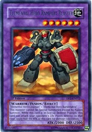 Elemental Hero Rampart Blaster (DP1-EN012) - Duelist Pack 1: Jaden Yuki Unlimited - Premium Yugioh Single from Konami - Just $0.44! Shop now at Game Crave Tournament Store