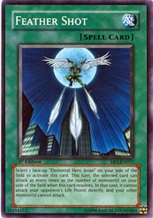Feather Shot (DP1-EN017) - Duelist Pack 1: Jaden Yuki 1st Edition - Premium Yugioh Single from Konami - Just $0.29! Shop now at Game Crave Tournament Store