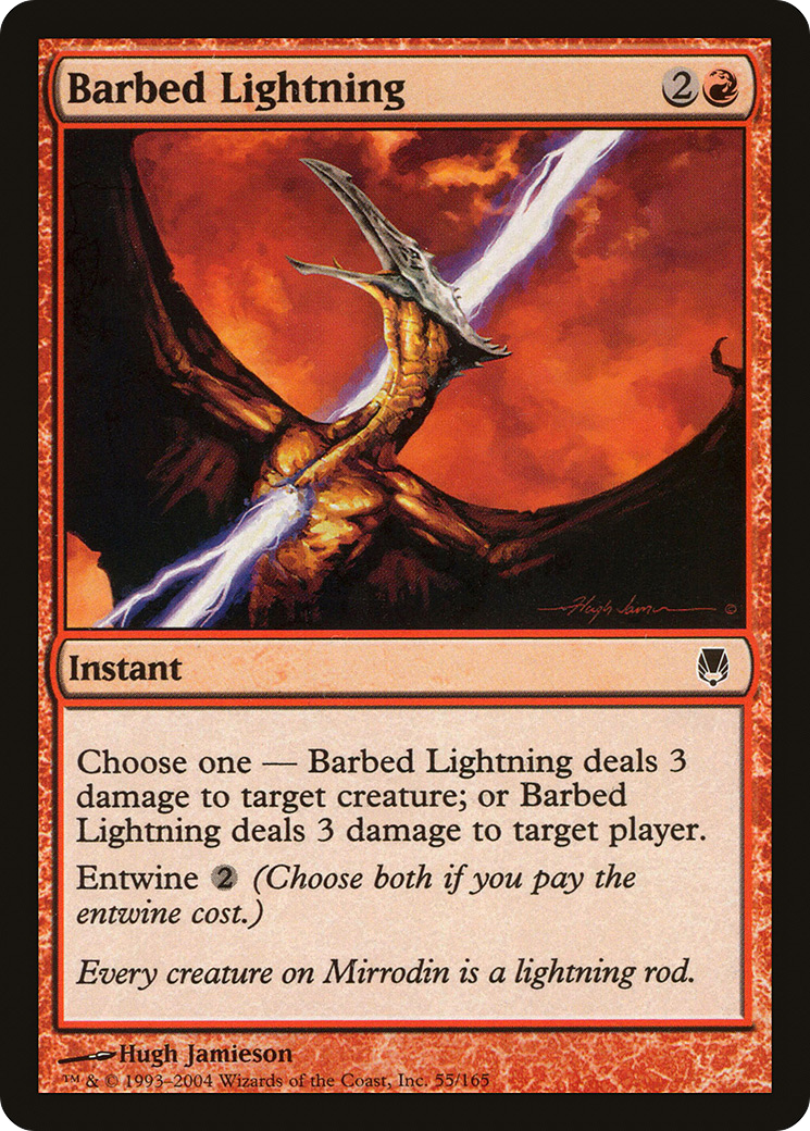 Barbed Lightning (DST-055) - Darksteel Foil - Premium MTG Single from Wizards of the Coast - Just $0.17! Shop now at Game Crave Tournament Store