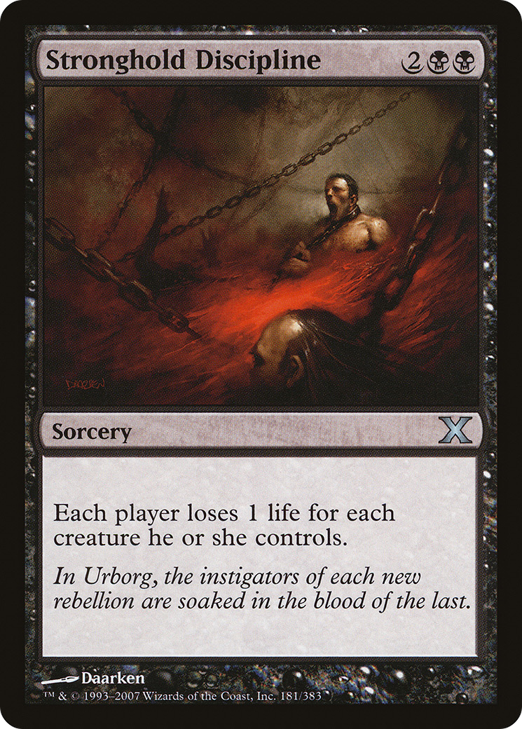 Stronghold Discipline (10E-181) - Tenth Edition - Premium MTG Single from Wizards of the Coast - Just $0.08! Shop now at Game Crave Tournament Store