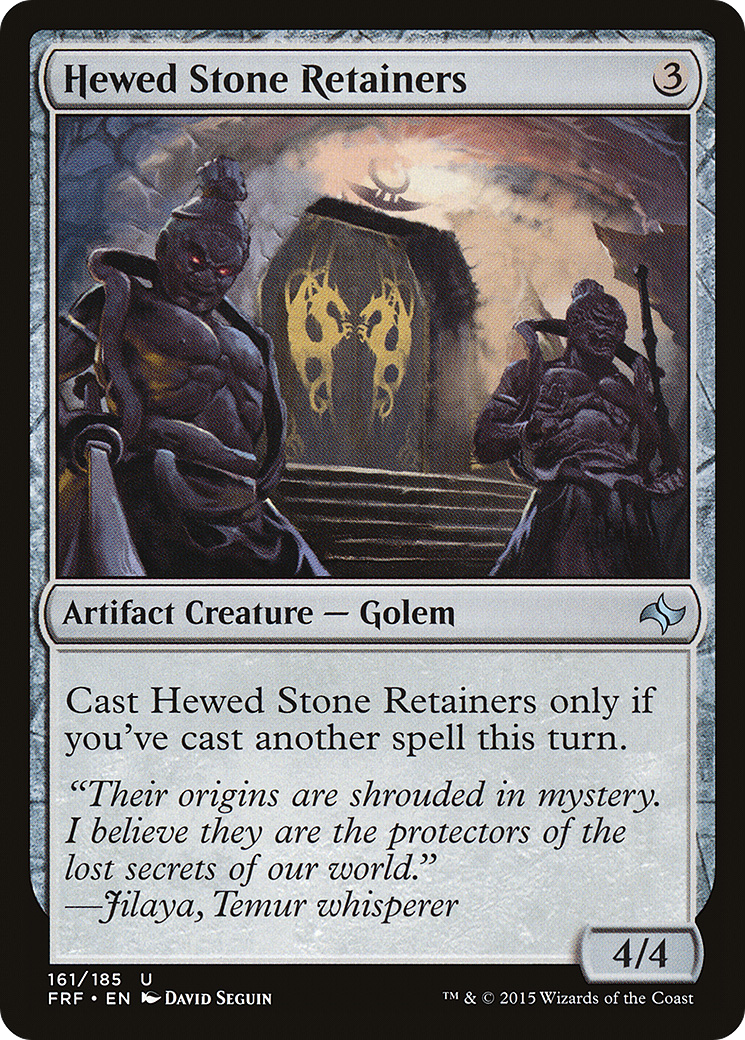 Hewed Stone Retainers (FRF-161) - Fate Reforged Foil - Premium MTG Single from Wizards of the Coast - Just $0.08! Shop now at Game Crave Tournament Store