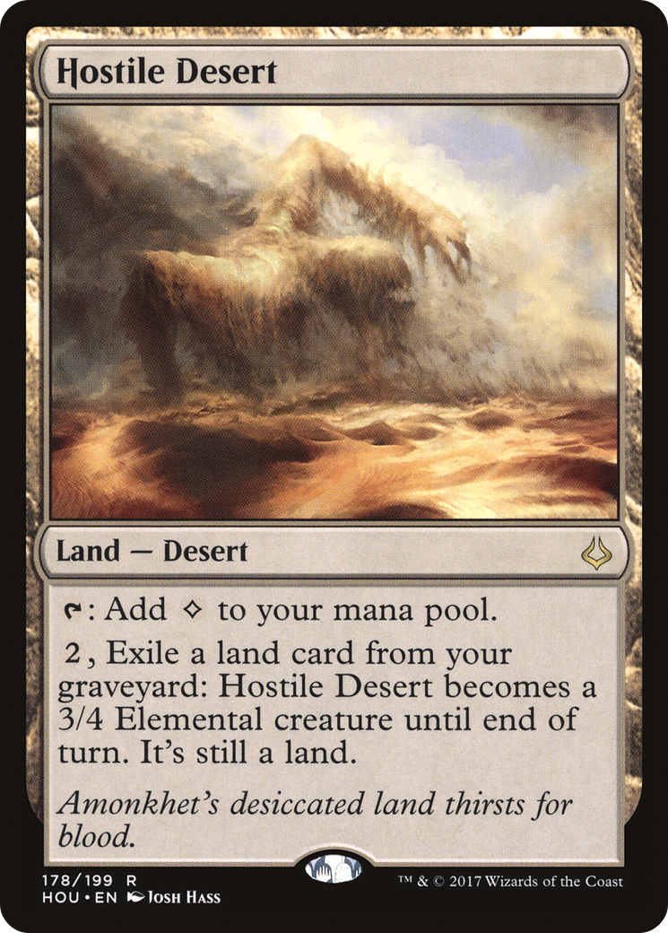 Hostile Desert (HOU-178) - Hour of Devastation - Premium MTG Single from Wizards of the Coast - Just $0.08! Shop now at Game Crave Tournament Store