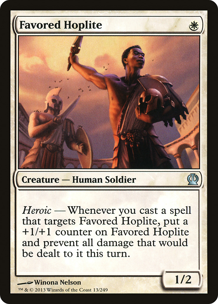 Favored Hoplite (THS-013) - Theros Foil - Premium MTG Single from Wizards of the Coast - Just $0.47! Shop now at Game Crave Tournament Store
