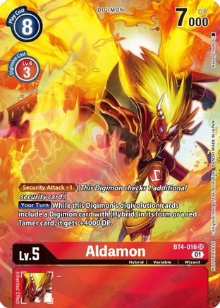 Aldamon (1-Year Anniversary Box Topper) (BT4-016) - Great Legend Foil - Premium Digimon Single from Bandai - Just $1.39! Shop now at Game Crave Tournament Store